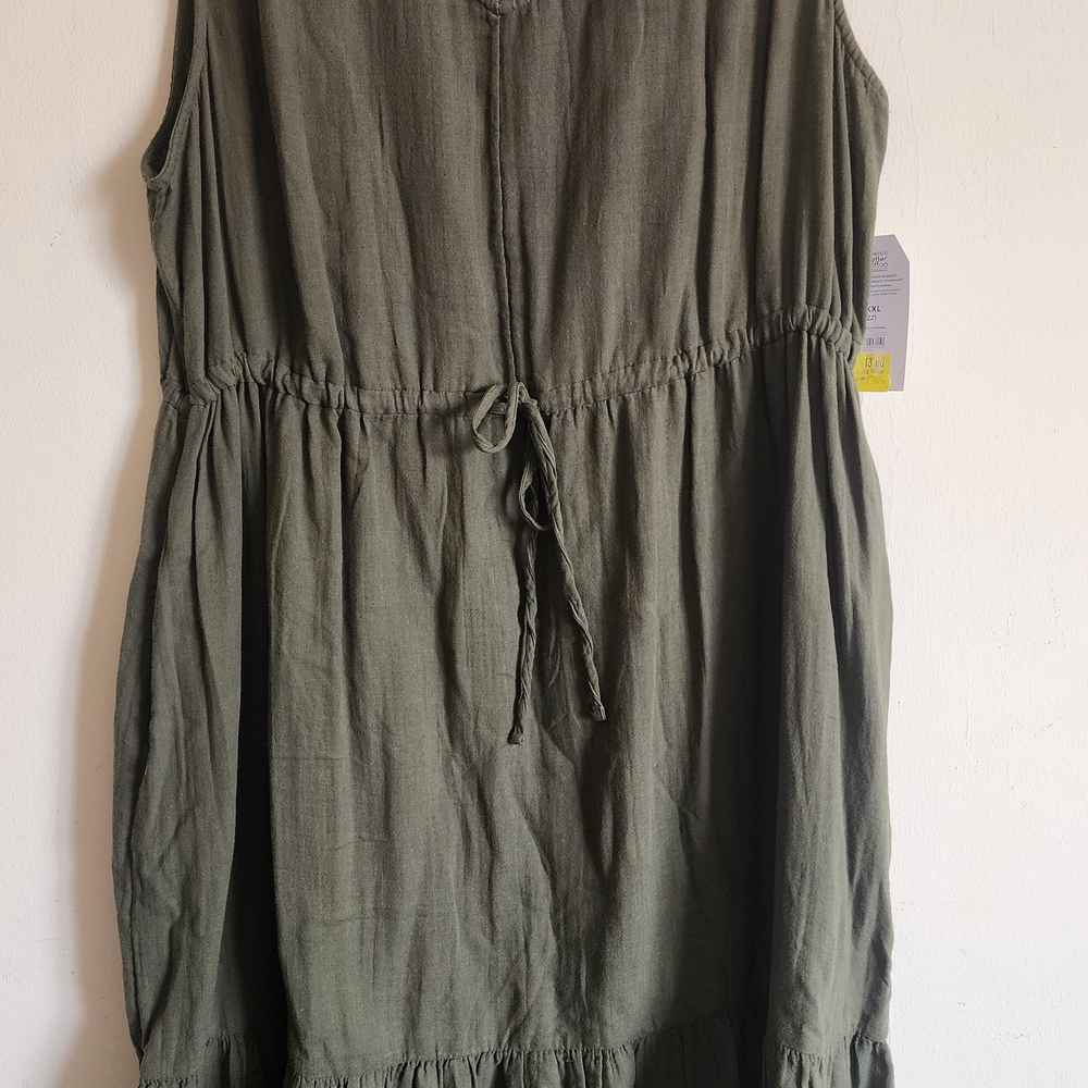 Time and Tru Olive Green Dress